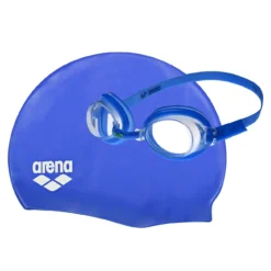 Set Natación Arena Gorro + Gafas Niños Azul