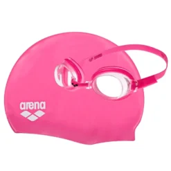 Set Natación Arena Gorro + Gafas Niños Rosado
