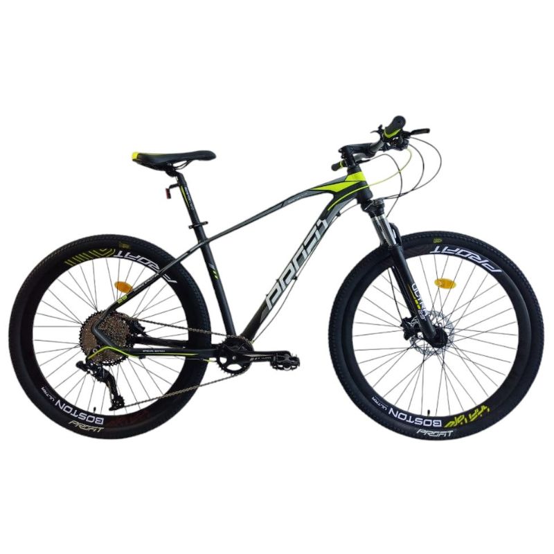 Bicicleta Boston Ultra Profit 12 Vel Negro Amarillo