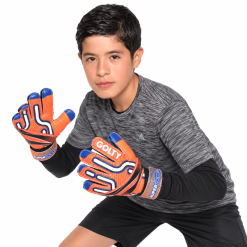 Alternative view of Guantes de Arquero Niños Golty Super Soccer Naranja/Azul