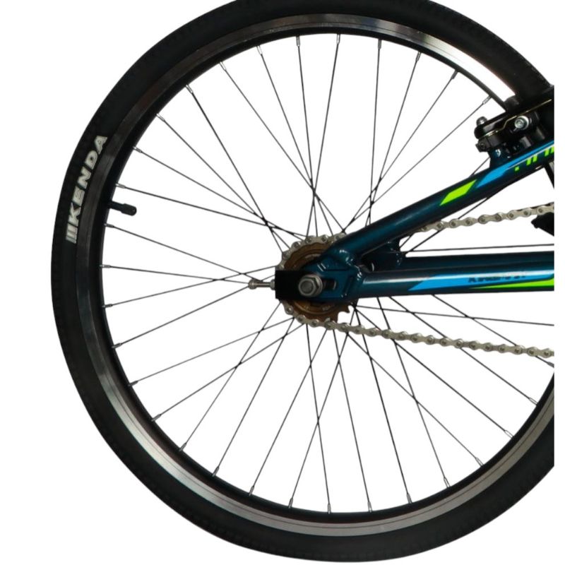Bicicleta Racing Bmx Kingman Junior Azul Verde - Image 4