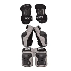 Kit de Protección Golty Skate Max Negro Gris