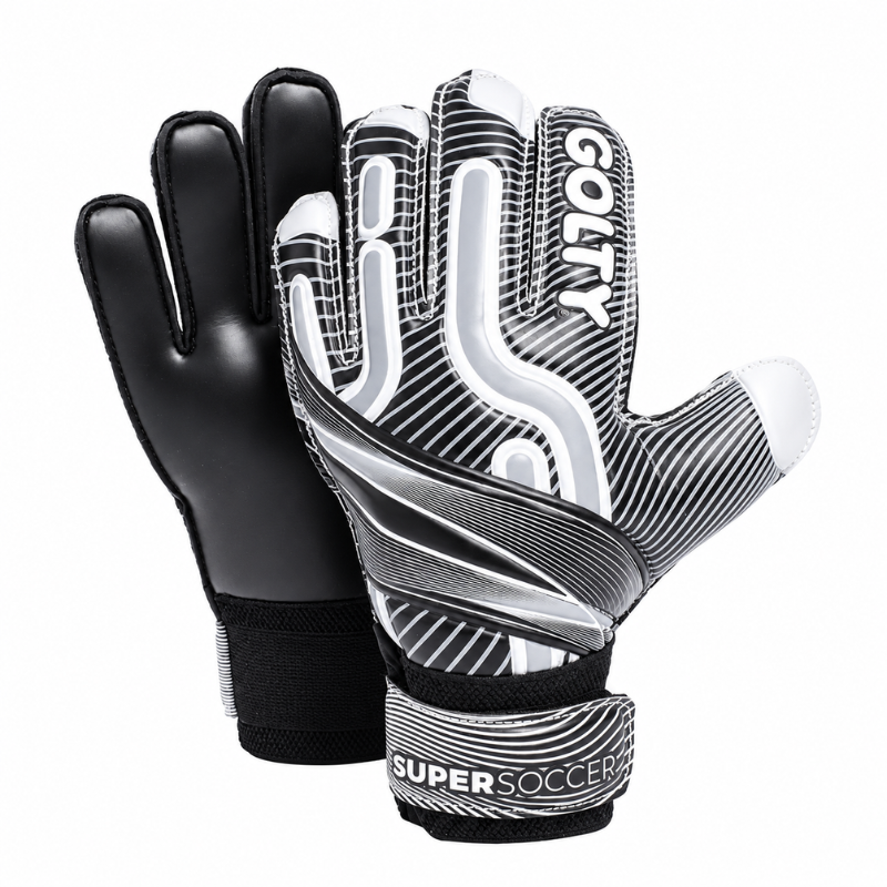 Guantes de Arquero Niños Golty Super Soccer Gris/Negro