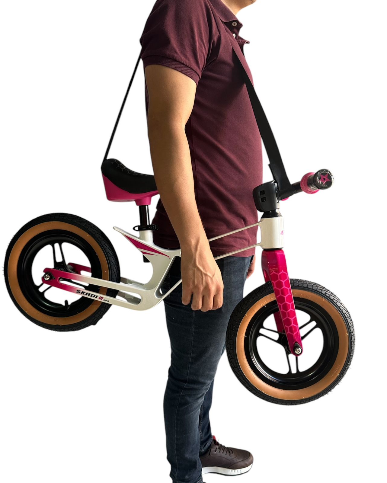 Bicicleta Balance Skadi Rin 12 Luxe Magnesio Blanco/Rosado - Image 6