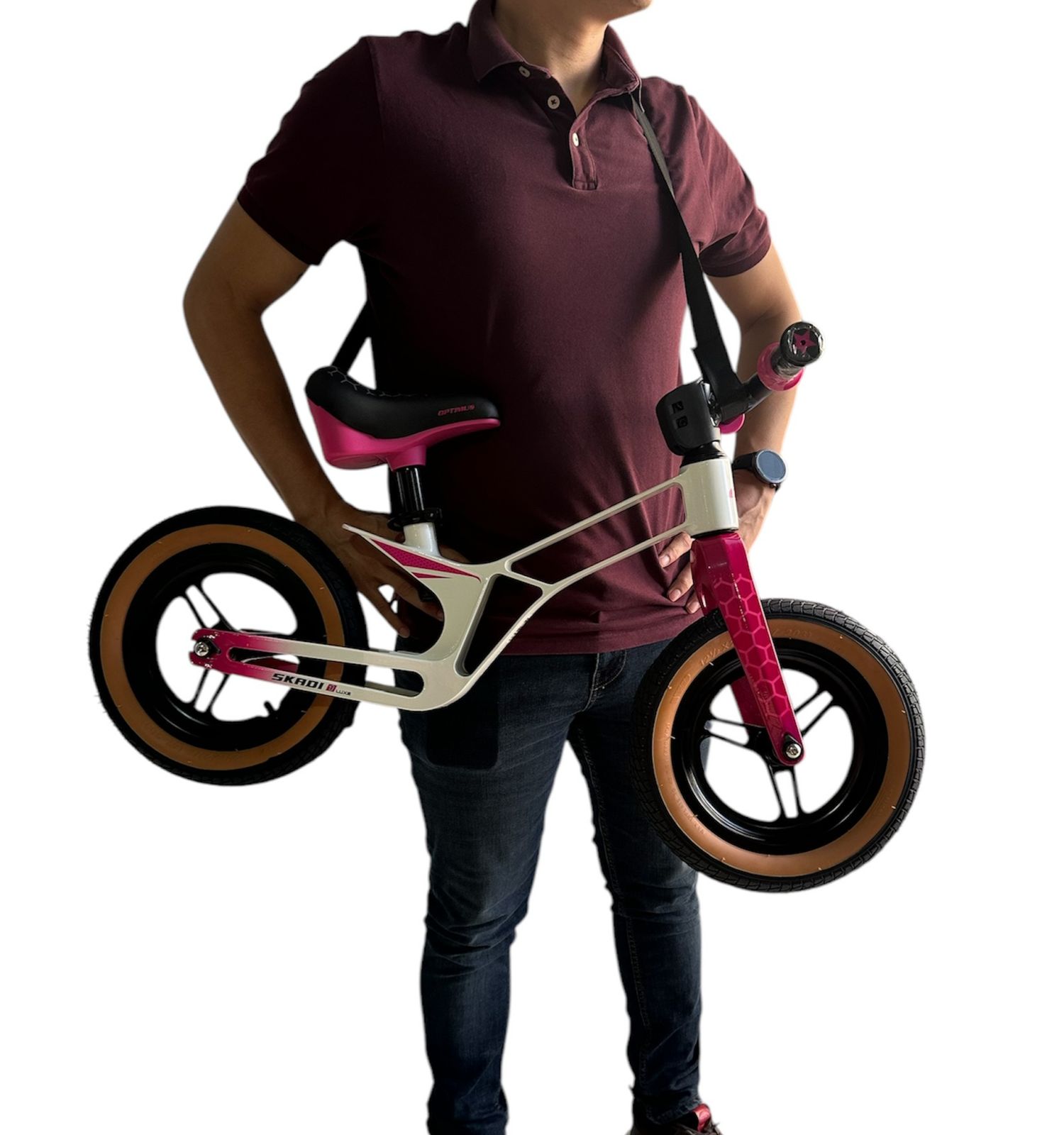 Bicicleta Balance Skadi Rin 12 Luxe Magnesio Blanco/Rosado - Image 5