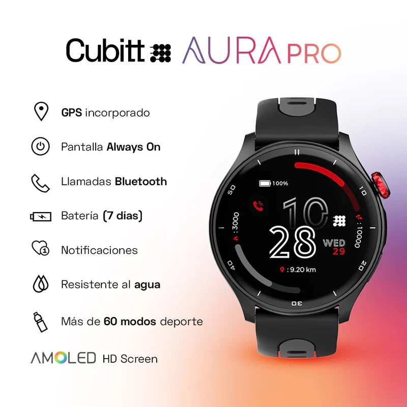 Smart Watch Aura Pro Negro Cubitt - Image 2