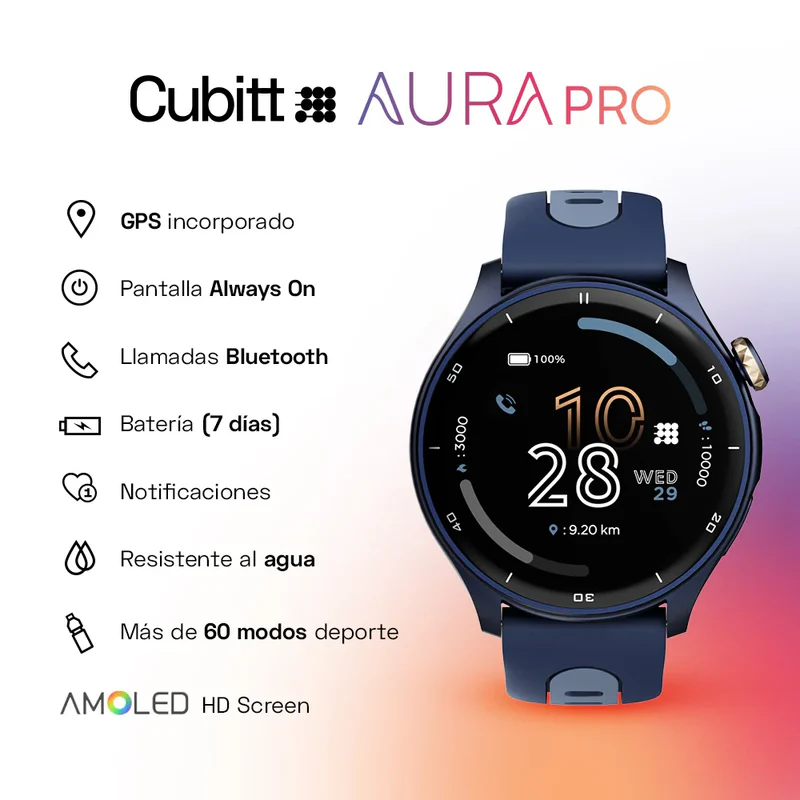Smart Watch Aura Pro Azul Cubitt - Image 2
