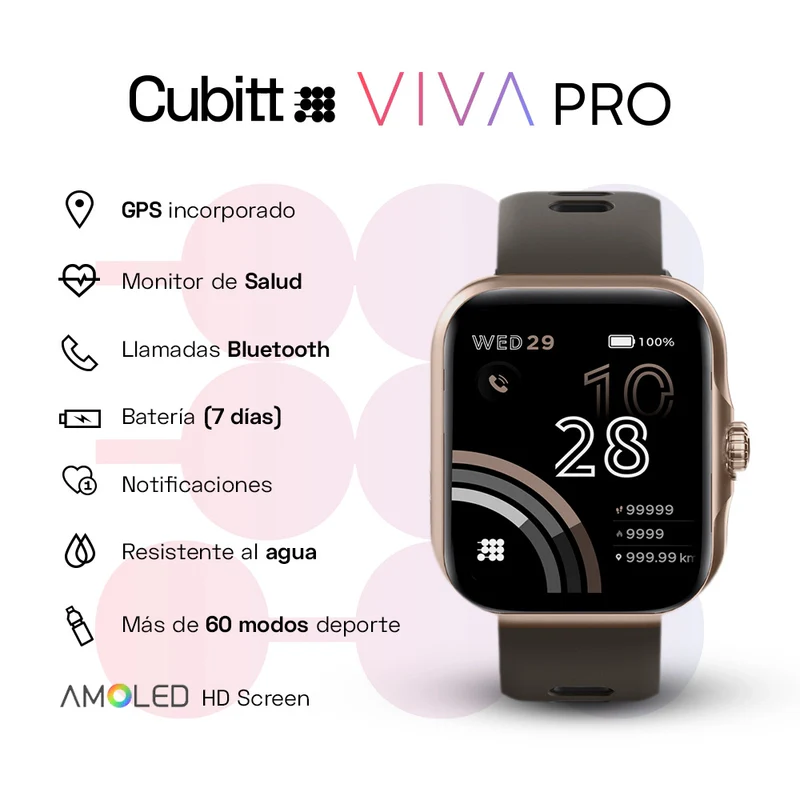 Smart Watch Viva Pro Brown Cubitt - Image 2