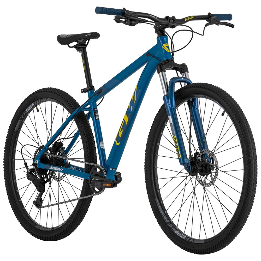 BICICLETA MTB 29P 1X9 CUES ZEBRA ALUMINIO GW AZUL AMARILLO