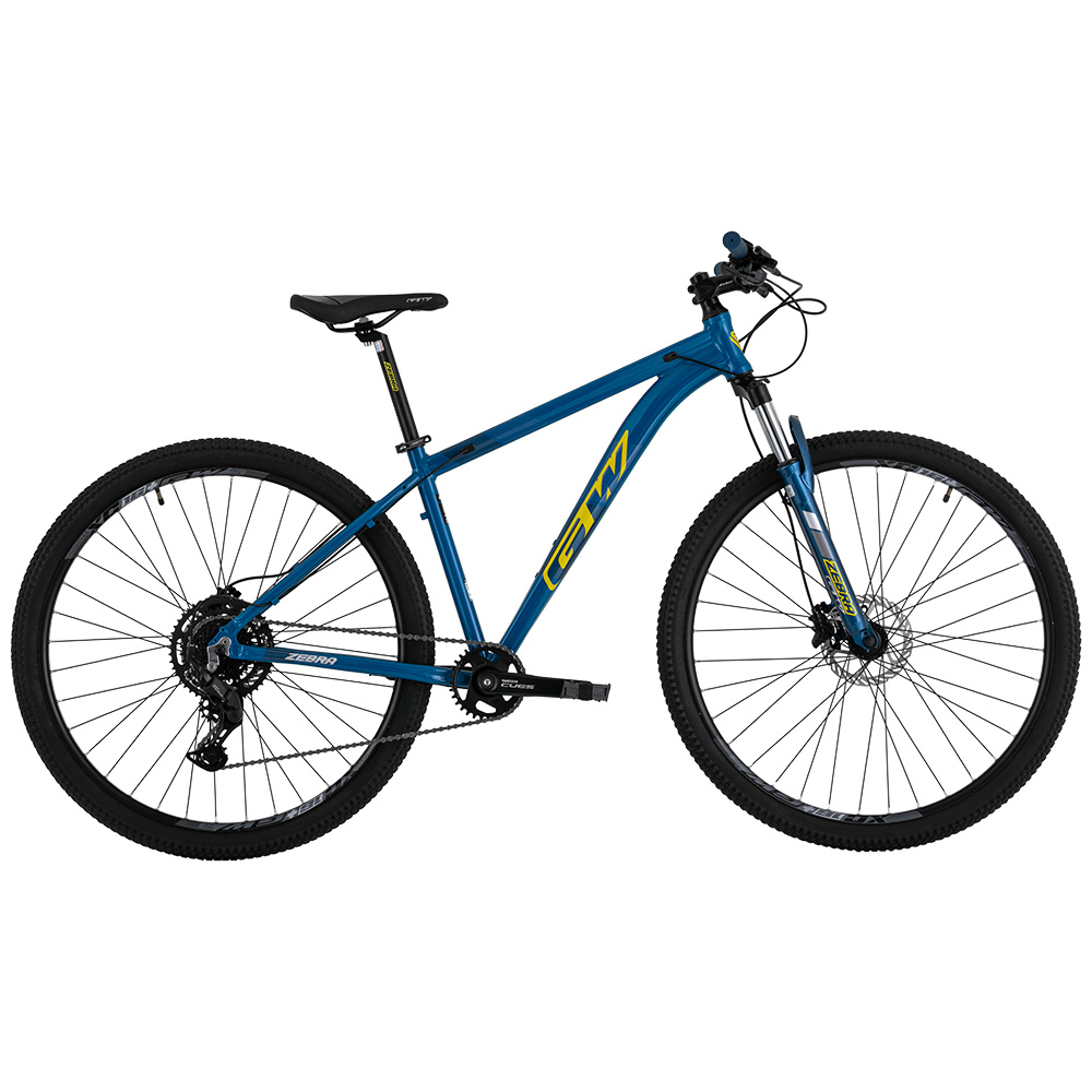 BICICLETA MTB 29P 1X9 CUES ZEBRA ALUMINIO GW AZUL AMARILLO - Image 4