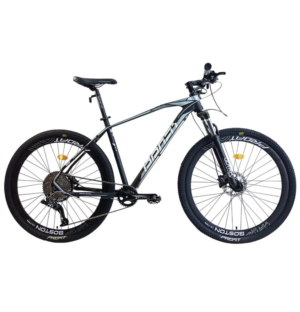 Bicicleta Boston Ultra Profit 12 Vel Negro Gris