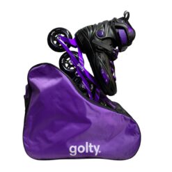 Patines Semiprofesionales Golty Skate Max Negro Morado Incluye Bolso