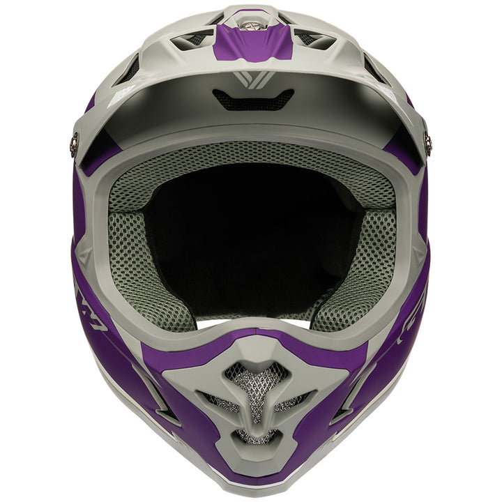 Casco Bmx Full Face Wasp Morado- Gris Dark - Image 3
