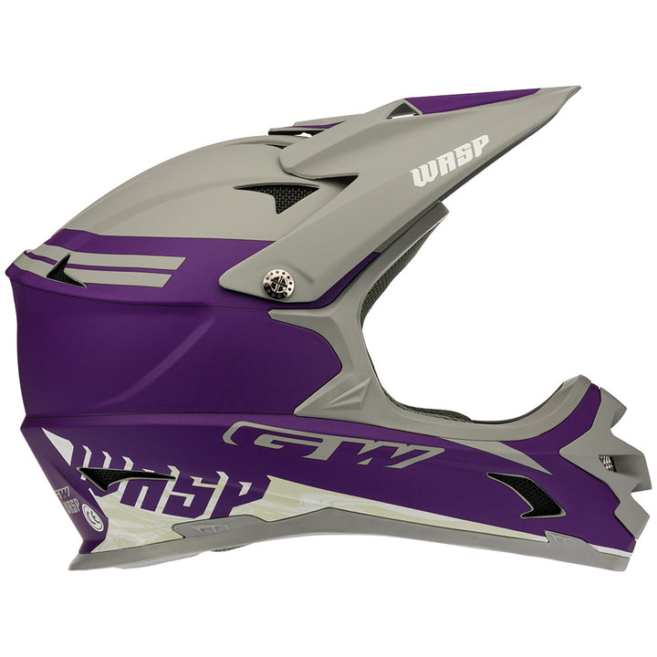 Casco Bmx Full Face Wasp Morado- Gris Dark - Image 4