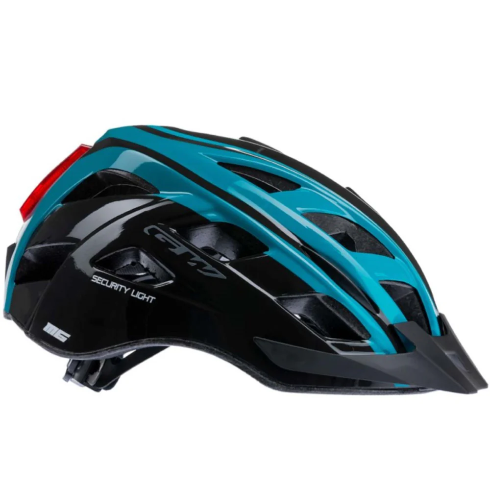 Casco GW MTB M6 Con Luz Azul claro