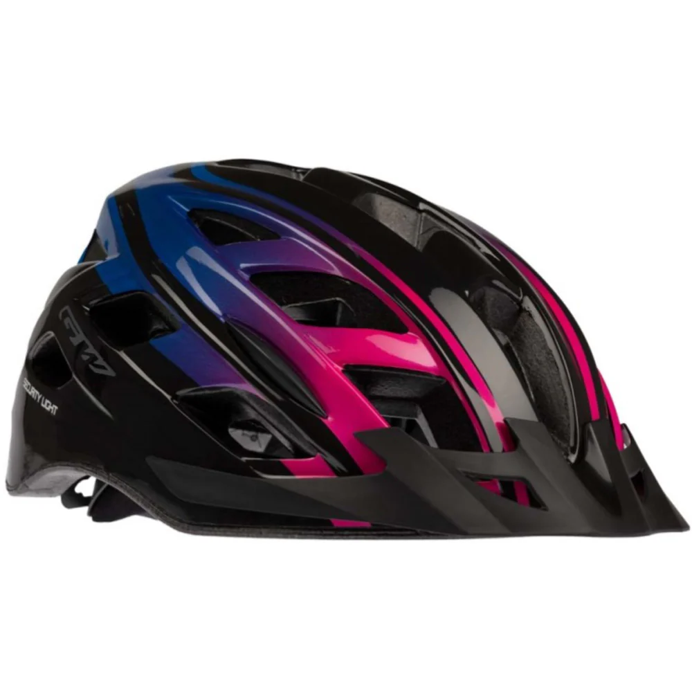 Casco GW MTB M6 Con Luz Rosado Azul - Image 3