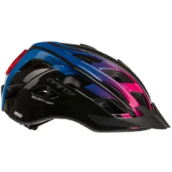 Casco GW MTB M6 Con Luz Rosado Azul