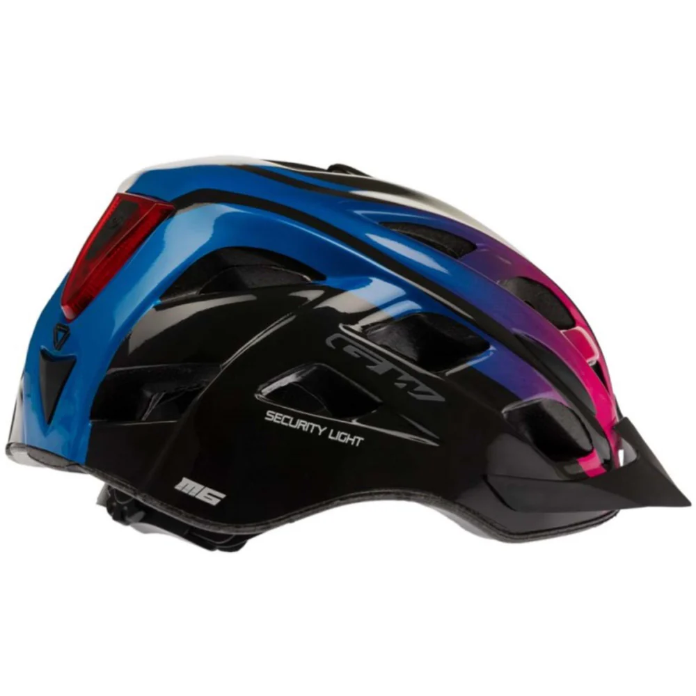 Casco GW MTB M6 Con Luz Rosado Azul - Image 4