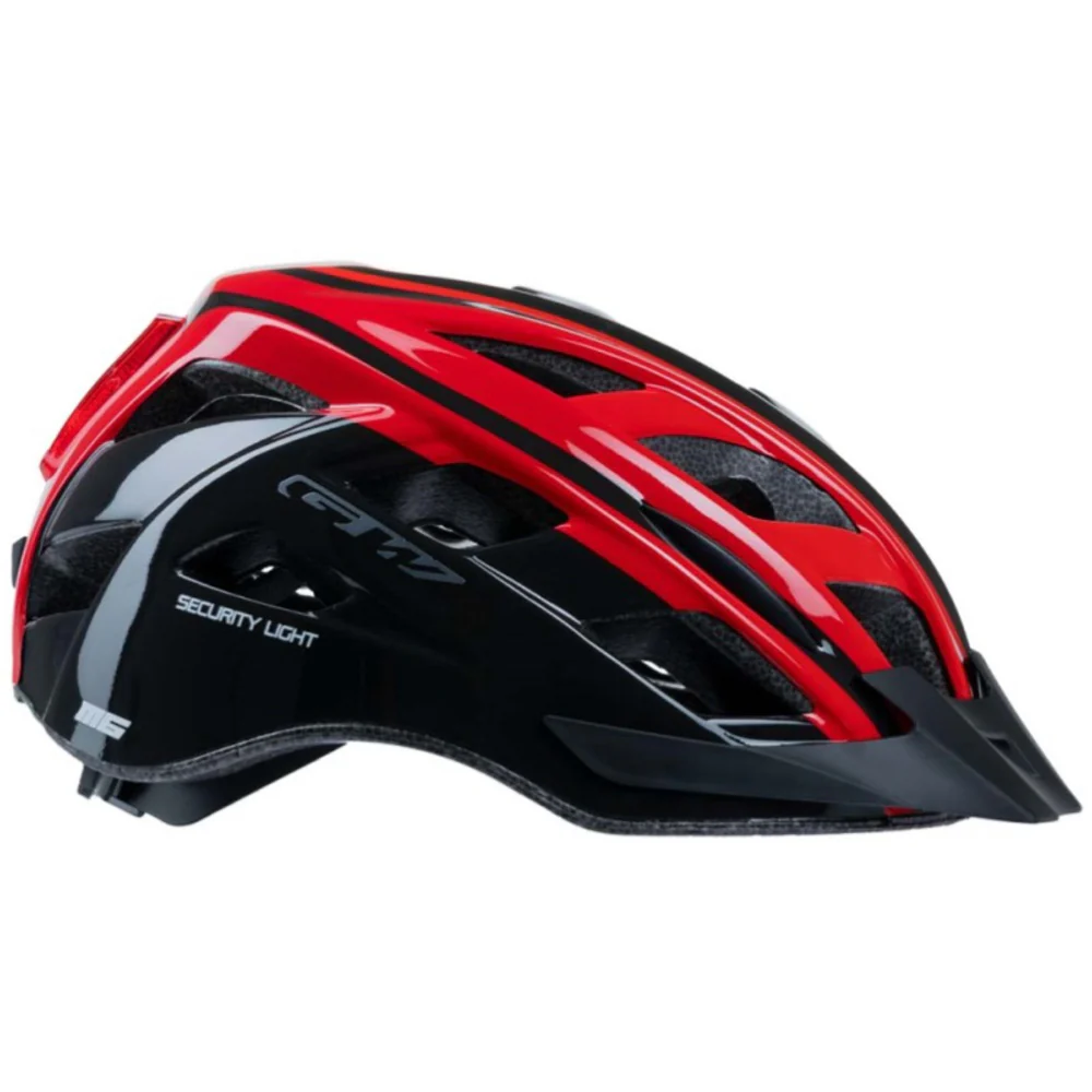 Casco GW MTB M6 Con Luz Negro Rojo