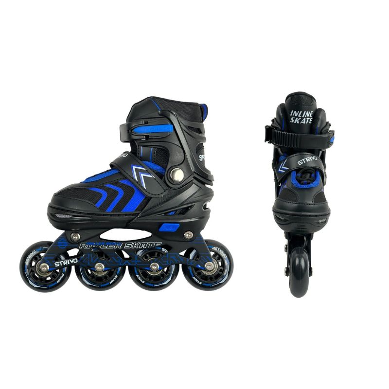 Combo Strivo de Patines + Kit de Protección + Casco. Negro Azul - Image 4