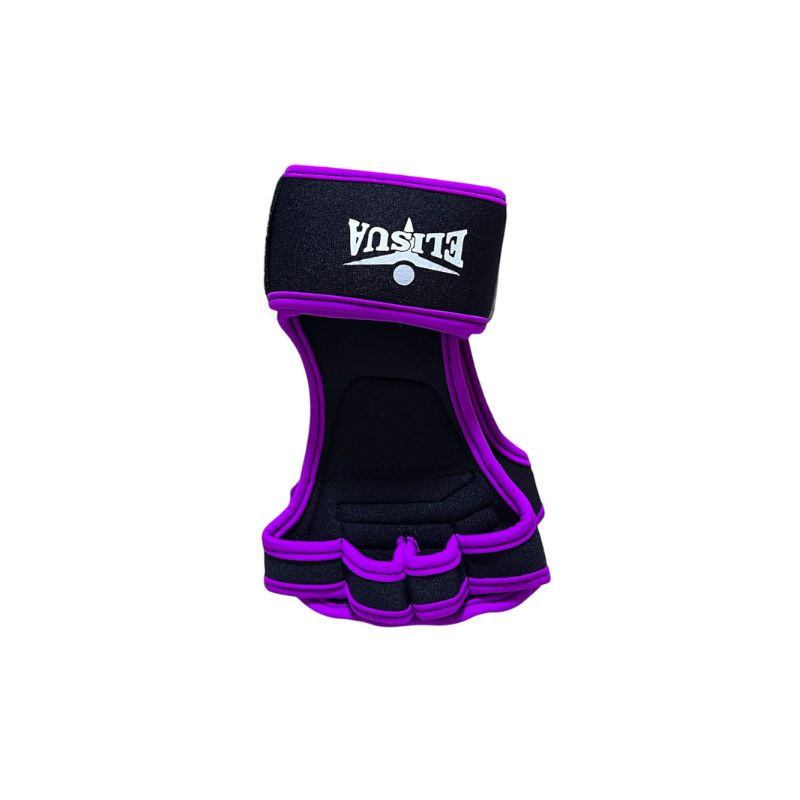 Protector de Mano Tipo Calleras para Gym Negro Morado - Image 2