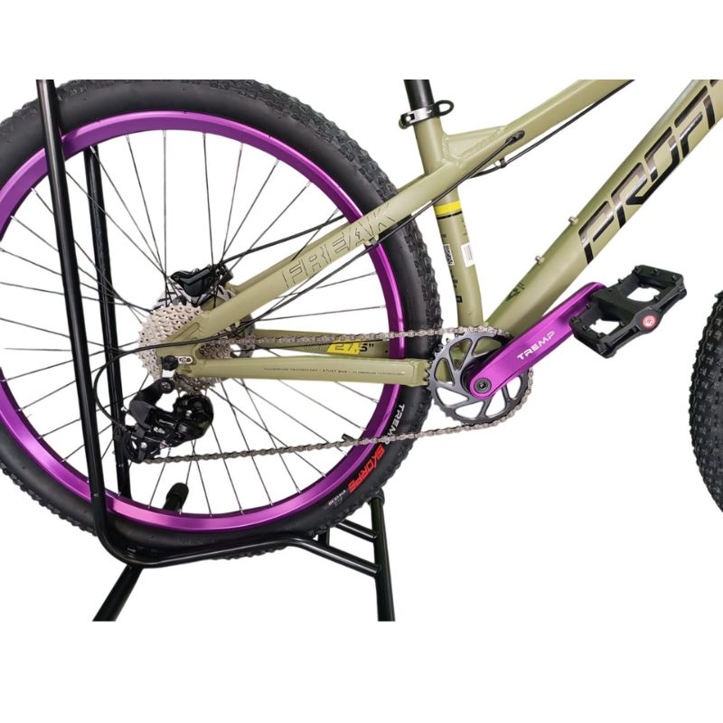 Bicicleta Profit Freak Rin 27,5 8 Velocidades Aluminio Stunt Verde Oliva - Image 5