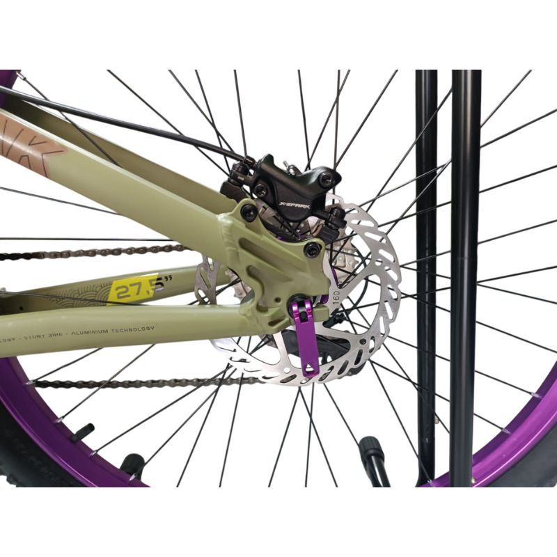 Bicicleta Profit Freak Rin 27,5 8 Velocidades Aluminio Stunt Verde Oliva - Image 7