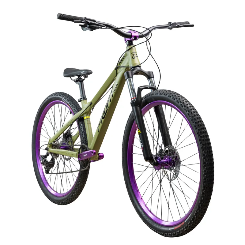 Bicicleta Profit Freak Rin 27,5 8 Velocidades Aluminio Stunt Verde Oliva - Image 2