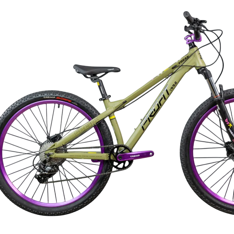 Bicicleta Profit Freak Rin 27,5 8 Velocidades Aluminio Stunt Verde Oliva - Image 3