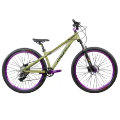 Bicicleta Profit Freak Rin 27,5 8 Velocidades Aluminio Stunt Verde Oliva