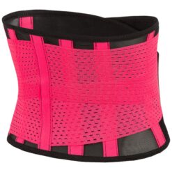 Alternative view of Cinturón Abdominal Doble Ajuste Negro Fucsia