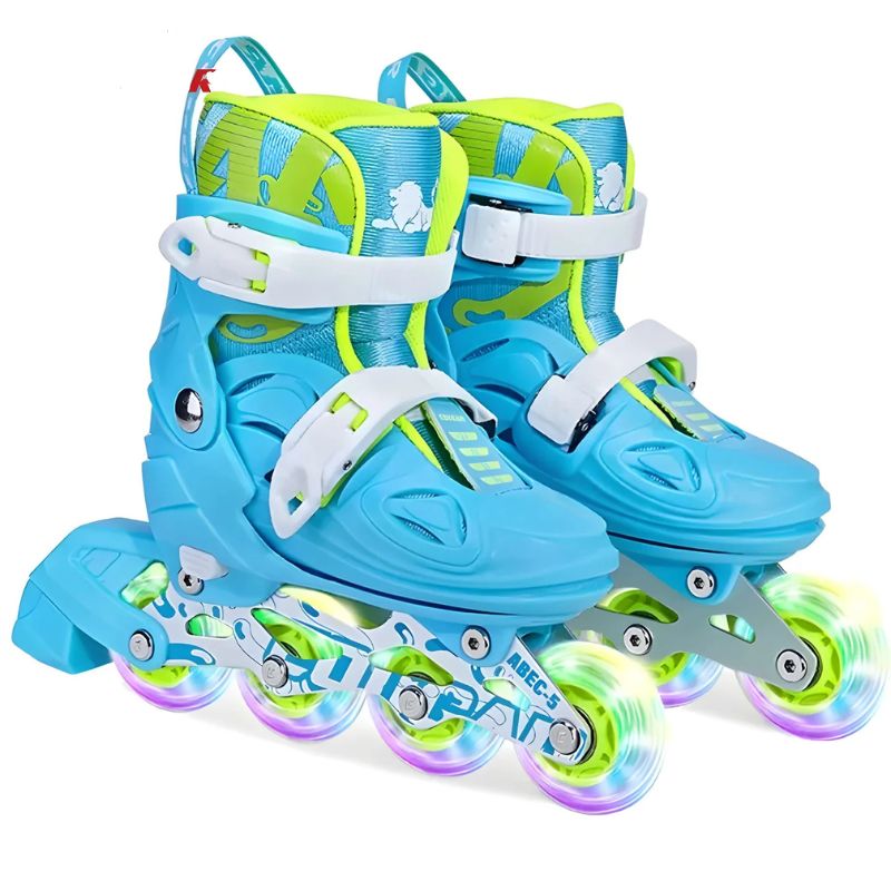 Combo Infantil de Patines con llantas de Luz + Casco + Kit de Protecciones - Image 2