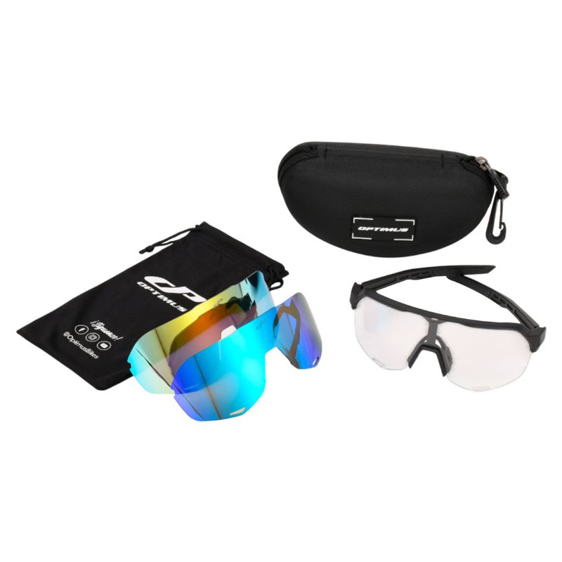 Gafas Deportivas Optimus Fotocromáticas OP49 Con Lentes Adicionales - Image 4