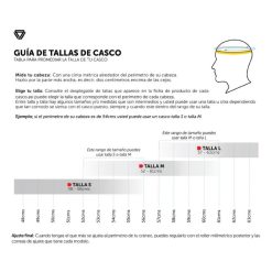 guia de tallas cascos optimus