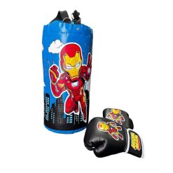 Kit Saco + Guantes de Boxeo Infantil Iron man