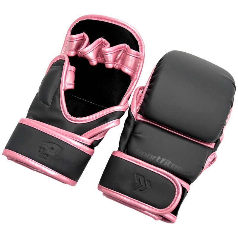 Guante Tipo MMA 4 OZ BG-001 Negro Rosa - Image 2